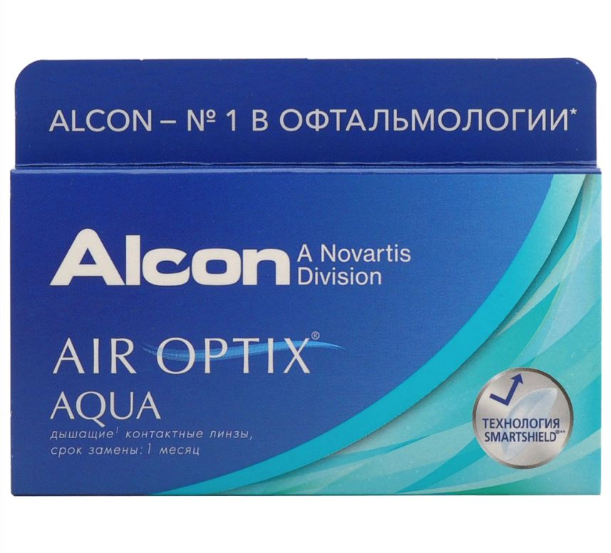 фото Air optix aqua (6 линз) + one step 360 мл.(8.6, -10.00)