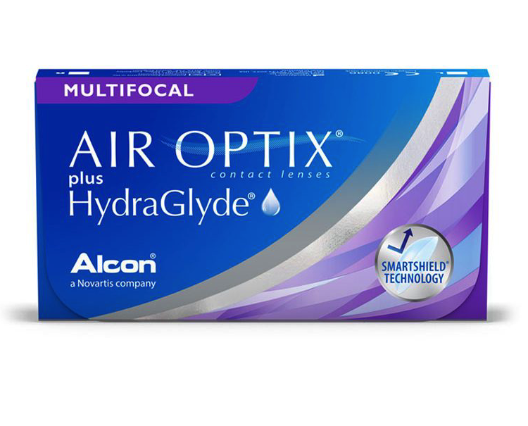 фото Контактные линзы airoptix hydraglyde for multifocal 3 шт. pwr -3,00, r 8.6, аддидация=m