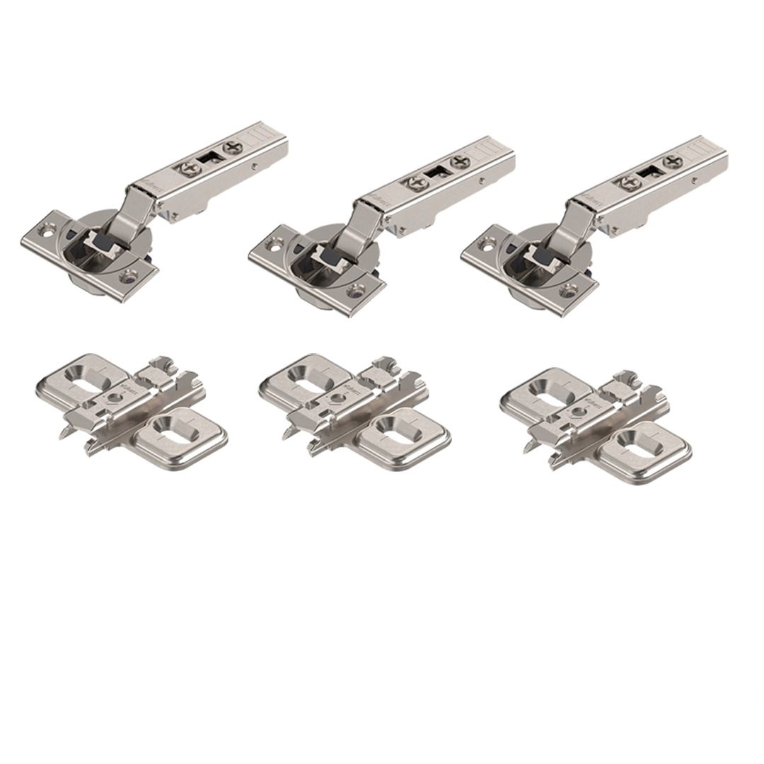 Петля BLUM 71B3750 , вкладная, с доводчиком, планкой 173L6100