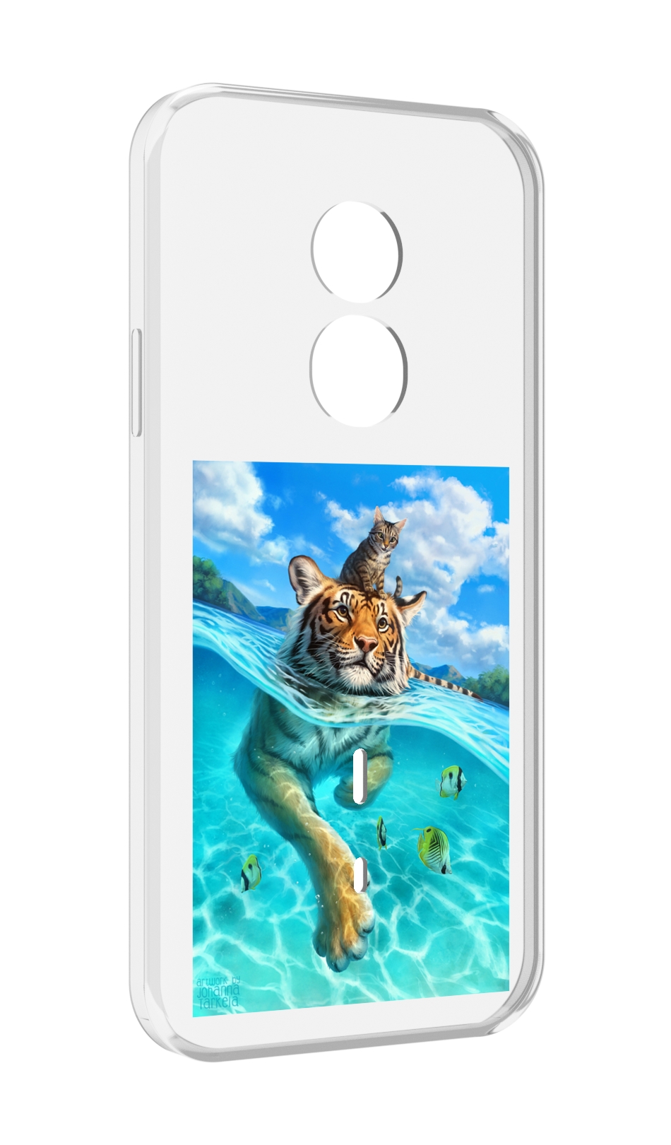 

Чехол MyPads Кот-на-тигре для Doogee S51, Прозрачный, Tocco