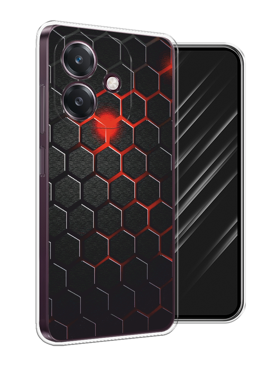 

Чехол Awog на Oppo A3 "Фон соты красные", Красный;черный, 2518650-1