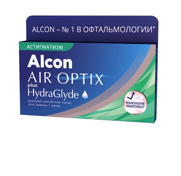 Купить Контактные линзы AirOptix HydraGlyde for Astigmatism 3 шт. PWR -7, 00, CYL -1, 75, AXIS 010, Air Optix