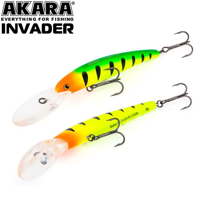 

Воблер Akara Invader 120F 20 гр 5/7 oz 4,7 in A102, Разноцветный, Invader