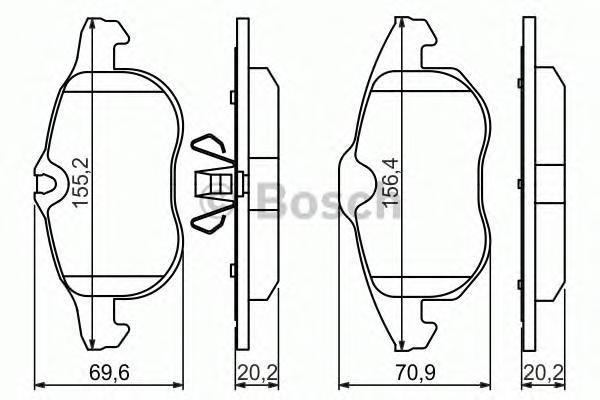 

Тормозные колодки Bosch передние дисковые 986494044