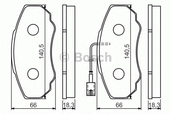 

Тормозные колодки Bosch передние дисковые 986494048