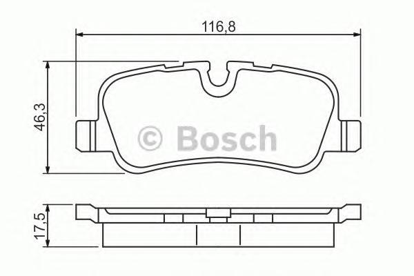 

Тормозные колодки Bosch задние дисковые 986494148