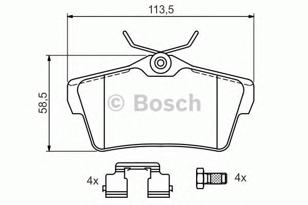 

Тормозные колодки Bosch задние 986494192