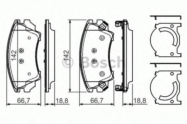 

Тормозные колодки Bosch передние 986494275