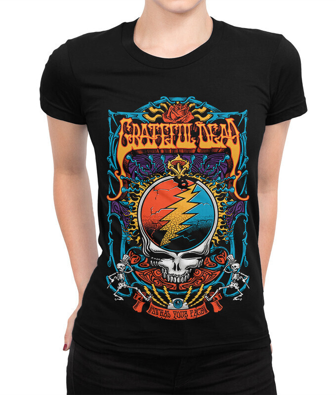 

Футболка женская Dream Shirts Grateful Dead 1000642-1 черная XL, Черный, Grateful Dead 1000642-1