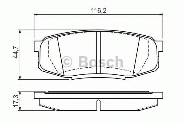 

Тормозные колодки Bosch задние дисковые 986494380