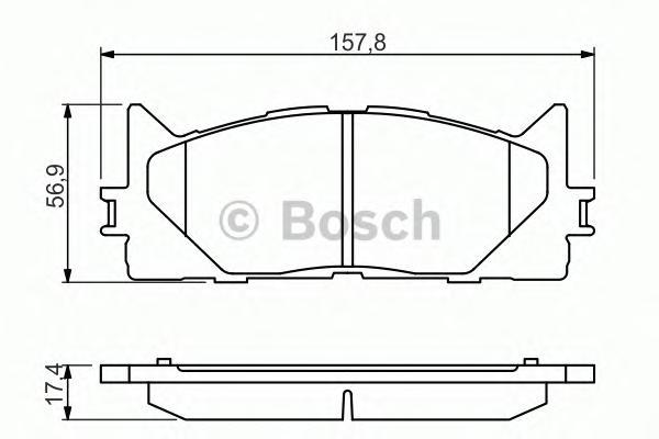 

Тормозные колодки Bosch передние 986494430