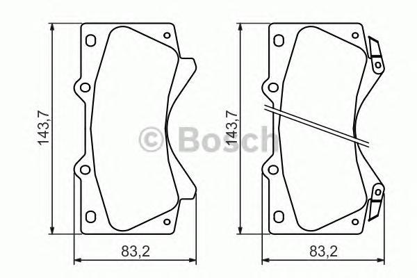 

Тормозные колодки Bosch передние дисковые 986494449