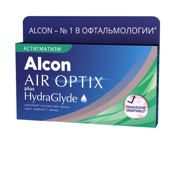 

Контактные линзы AirOptix HydraGlyde for Astigmatism 3 шт. PWR -4,75, CYL -1,75, AXIS 100, AirOptix HydraGlyde for Astigmatism