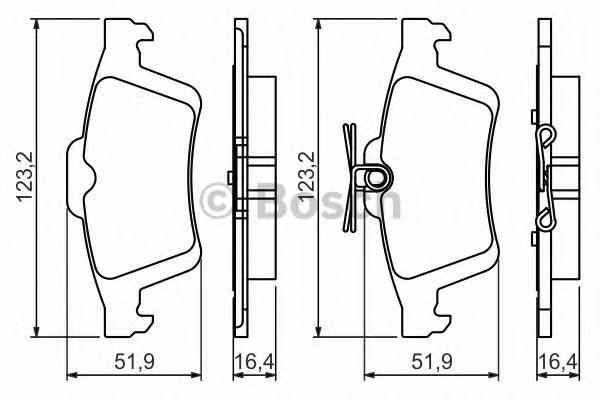 

Тормозные колодки Bosch задние дисковые 986494528