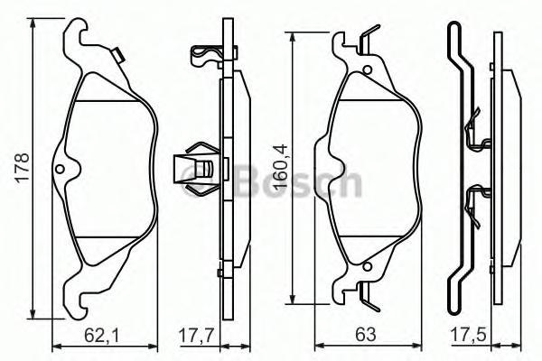 

Тормозные Колодки 0986424456 BOSCH 0986424456