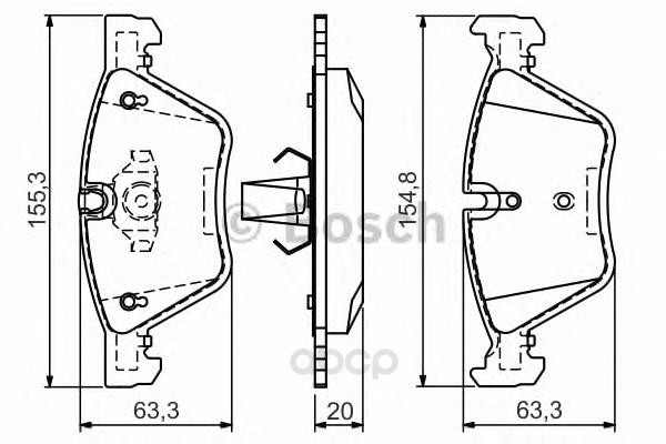 

Тормозные колодки Bosch передние дисковые 986494118