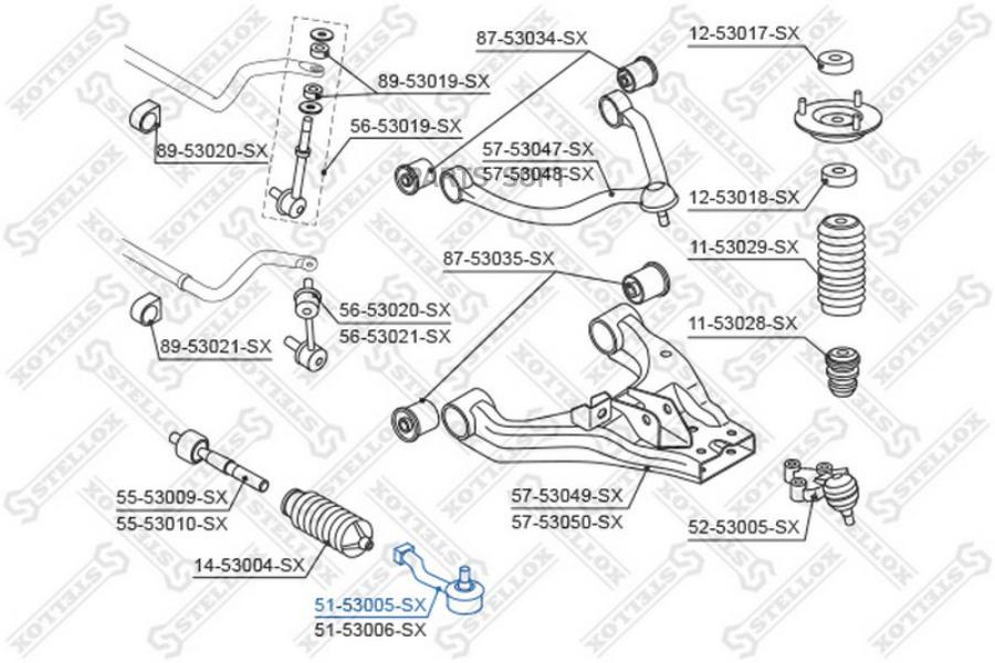 

STELLOX Наконечник рулевой STELLOX 5153005sx
