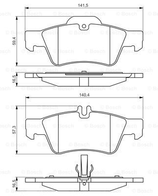

Тормозные колодки Bosch задние дисковые Premium 2 986495248