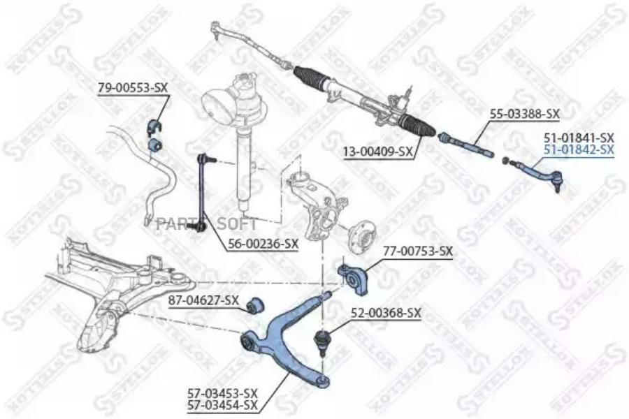 

STELLOX Наконечник рулевой STELLOX 5101842sx