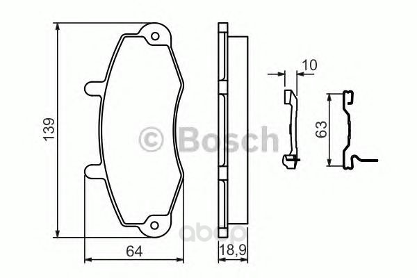 

Тормозные колодки Bosch передние дисковые 986494292