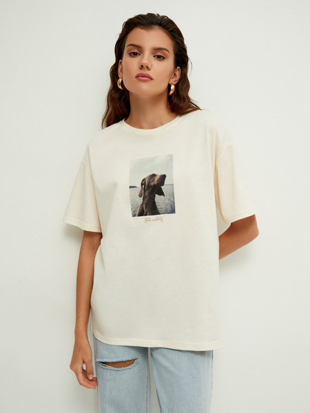 

Футболка женская ZARINA 2265570470 белая L, 2265570470