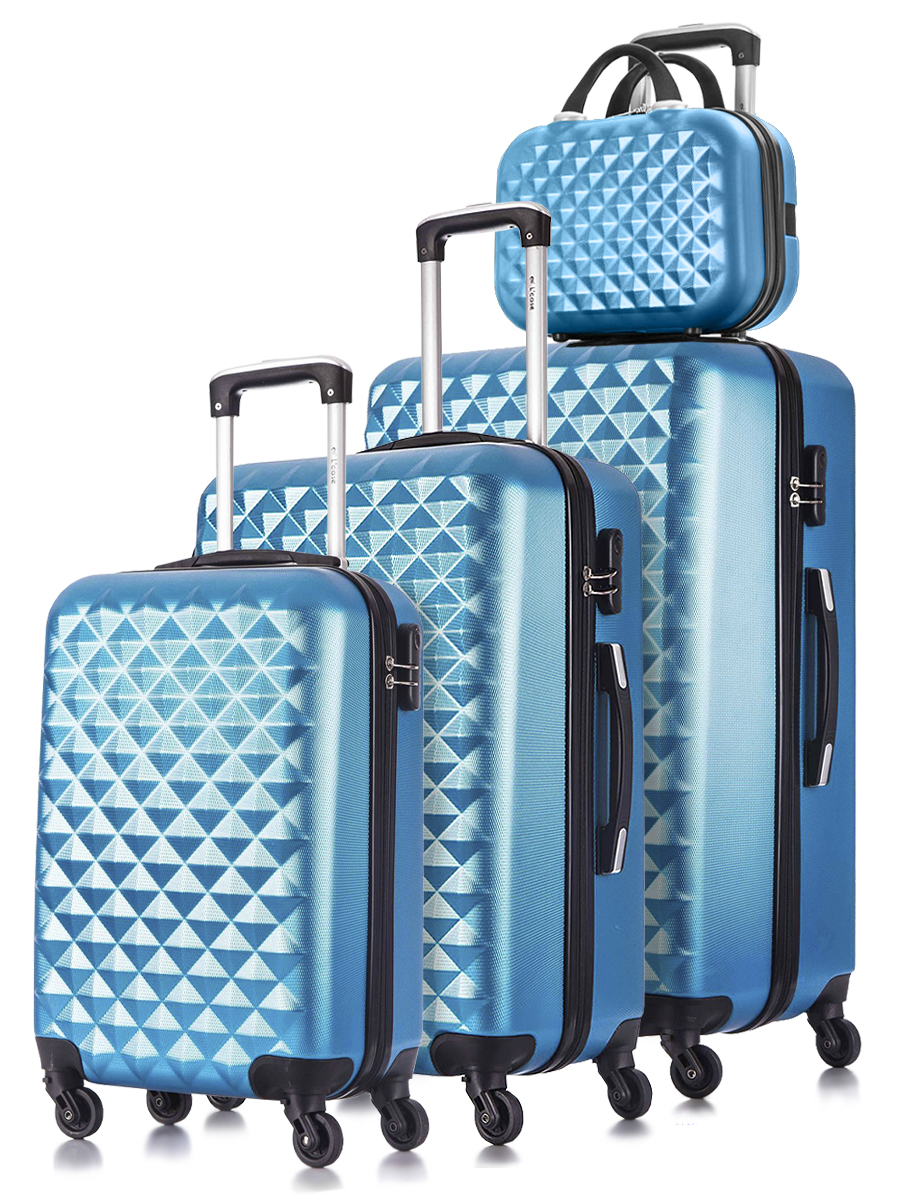 Комплект чемоданов унисекс L'Case Phatthaya светло-синий, XS/S/M/L
