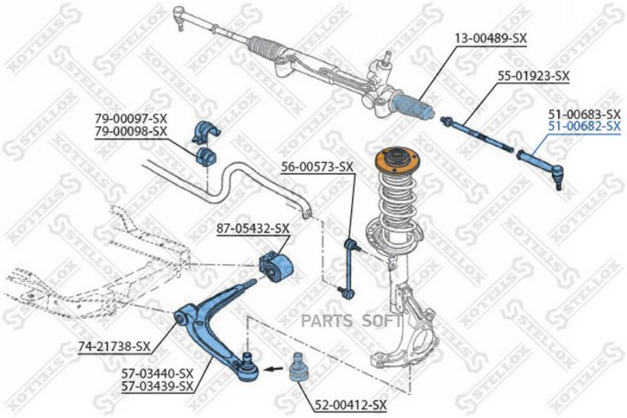 

STELLOX Наконечник рулевой STELLOX 5100682sx