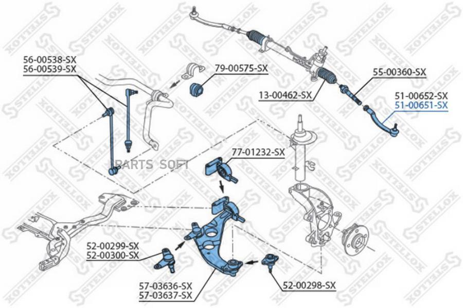 

STELLOX Наконечник рулевой STELLOX 5100651sx