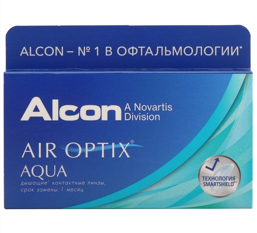Купить Aqua 6 линз + One Step, Air Optix Aqua (6 линз) + One Step 360 мл.(8.6, -5.75)