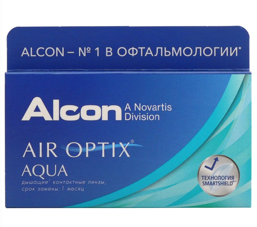 Купить Aqua 6 линз + One Step, Air Optix Aqua (6 линз) + One Step 360 мл.(8.6, -4.75)
