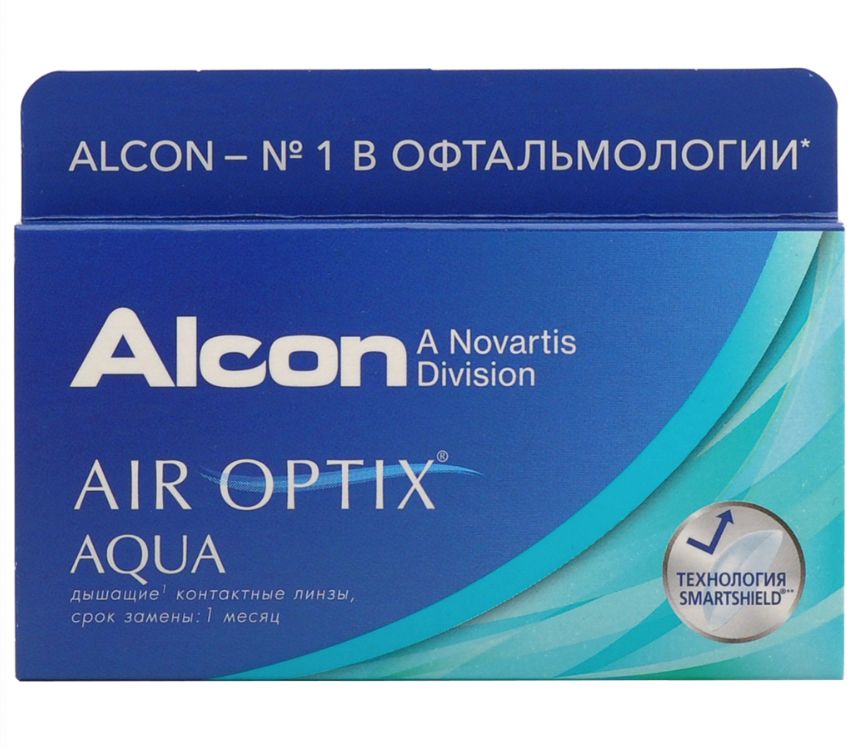 фото Air optix aqua (6 линз) + one step 360 мл.(8.6, -2.00)