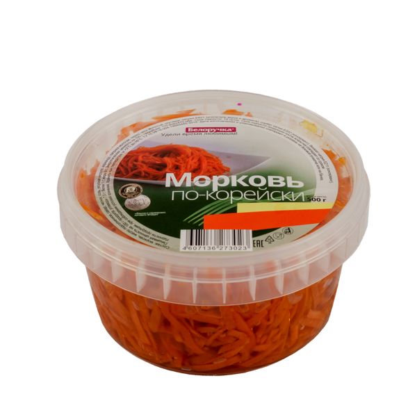 

Салат Белоручка Морковь по-корейски +-200 г