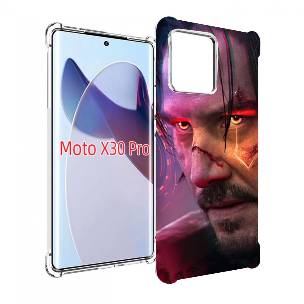 

Чехол MyPads cyberpunk 2077 Джонни Сильверхенд для Motorola Moto X30 Pro, Прозрачный, Tocco