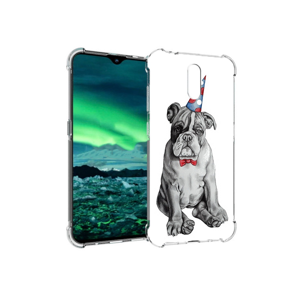 

Чехол MyPads Tocco для Nokia 2.3 праздничный щенок (PT142254.97.554), Прозрачный, Tocco