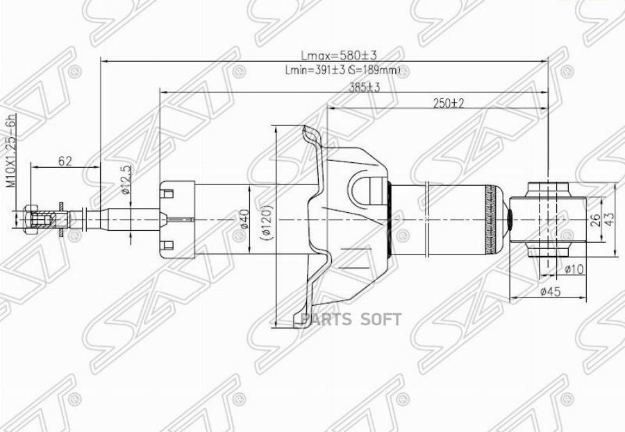 

SAT Стойка задняя HONDA CRV 95-01 LH=RH