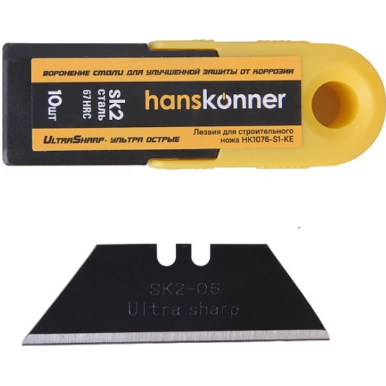 Лезвия трапециевидные для ножей Hanskonner HK1076-S1-KE трапециевидные титановые лезвия inforce
