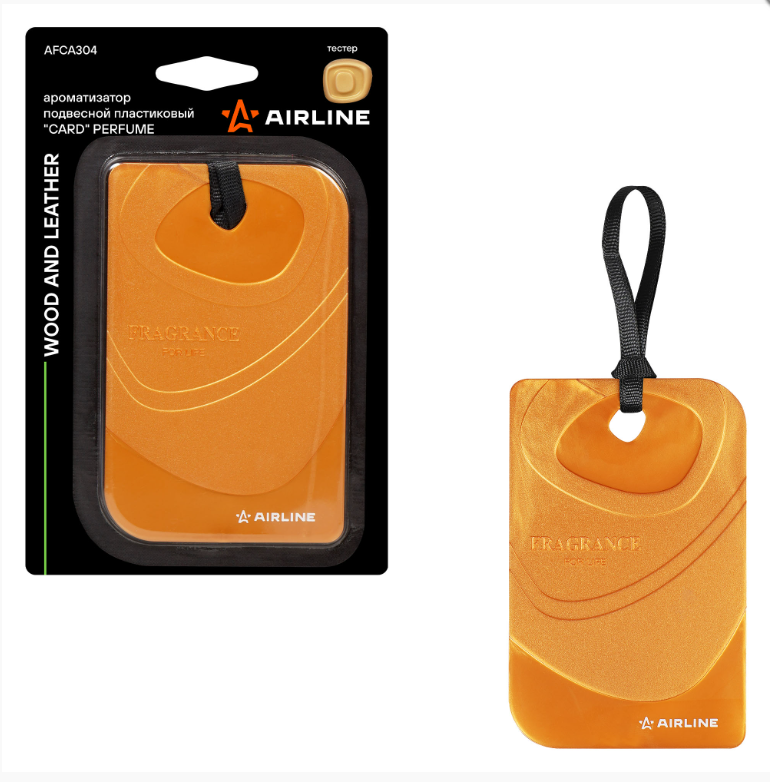 

Ароматизатор подвесной пластик Card Perfume Wood and leather (AFCA304), Разноцветный
