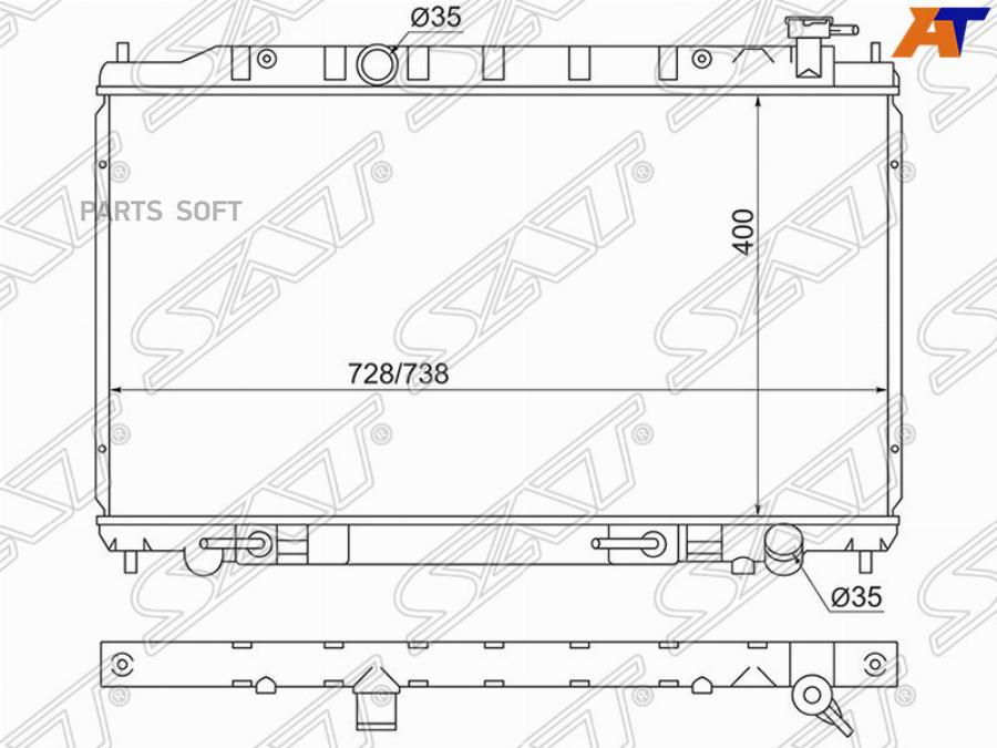 

SAT Радиатор NISSAN TEANA VQ2.3/3.5 03-