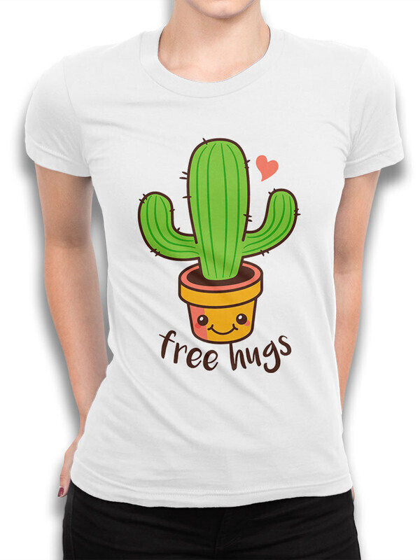 

Футболка женская Dream Shirts Кактус - Free Hugs 5000799-1 белая S, Белый, Кактус - Free Hugs 5000799-1