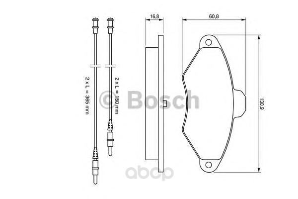 

Тормозные колодки Bosch передние дисковые 986461757