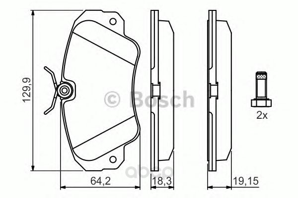 

Колодки Дисковые П. Ореl Оmеgа 2.5-3.6/2.5Тd 89-03 BOSCH 0986 0 986 460 939 =382 00=Fdв686