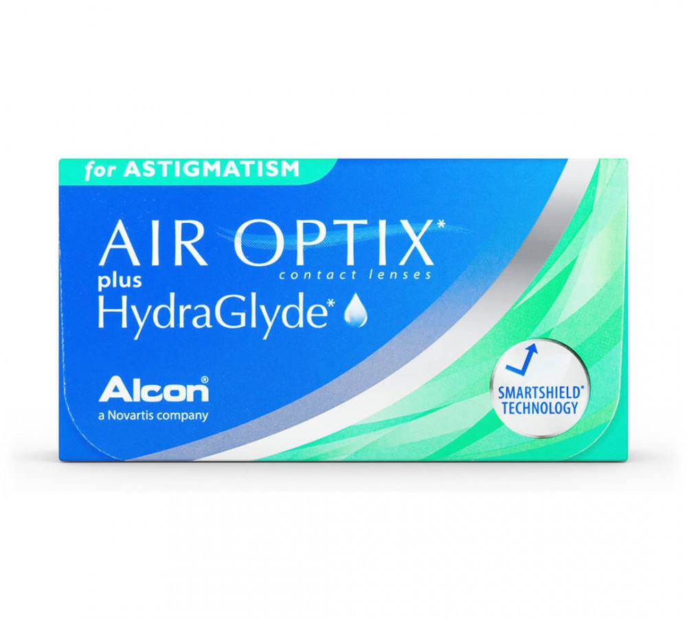 фото Контактные линзы airoptix hydraglyde for astigmatism 3 шт. pwr -1,25, cyl -2,25, axis 010 air optix