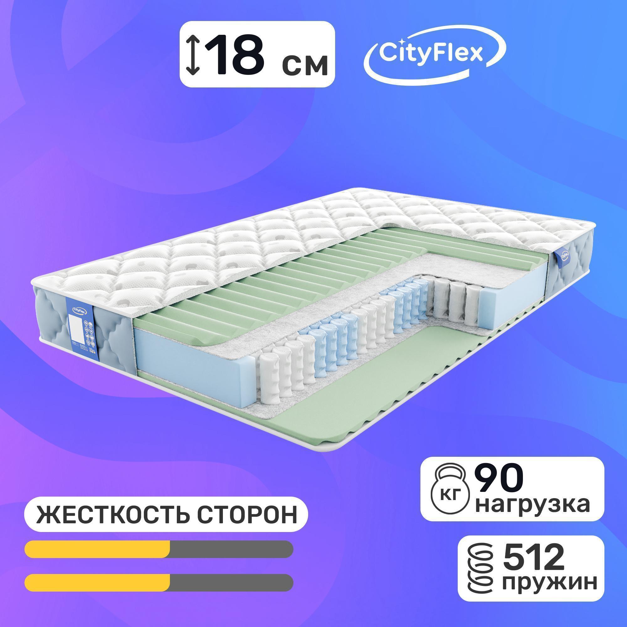 

Матрас Cityflex Spring R2 160x200, Белый;голубой, Spring R2
