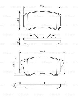 

Тормозные колодки Bosch задние 986495357