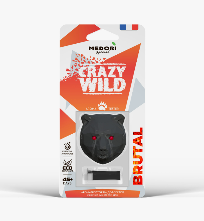 Ароматизатор на дефлектор Medori BEAR 3D Brutal (TC-3044)