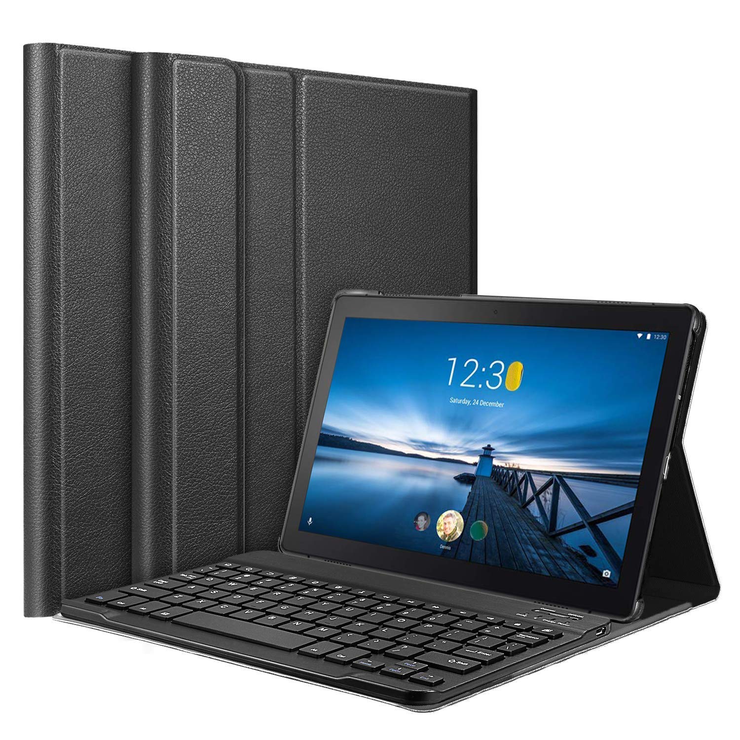 фото Чехол клавиатура bluetooth mypads для samsung galaxy tab a 10.1 t510/t515 2019 черная