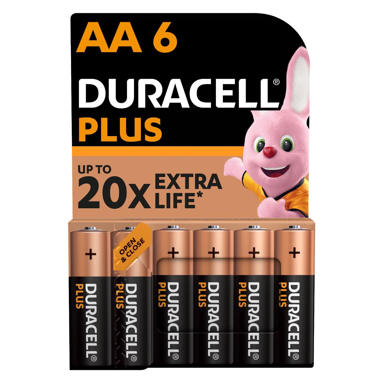 Батарейки Duracell LR6 (АА), 6 шт