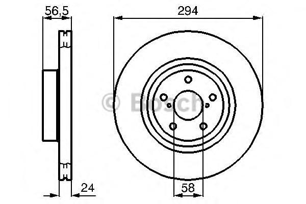 

0 986 478 977_Диск Тормозной Передний Subаru Imрrеzа 2.0 00> BOSCH 0986478977