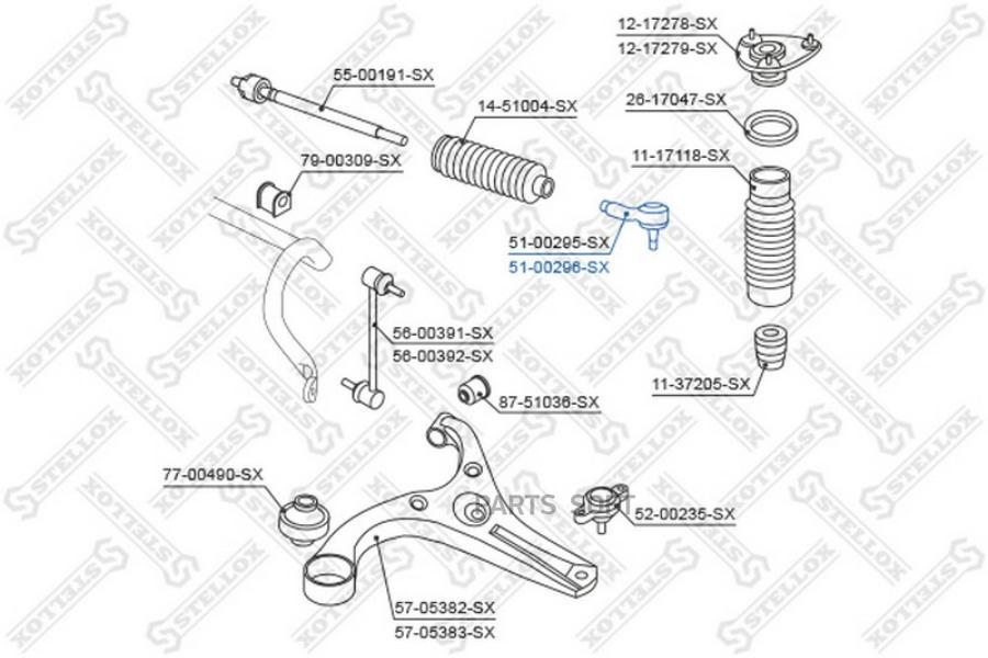 

STELLOX Наконечник рулевой STELLOX 5100296sx