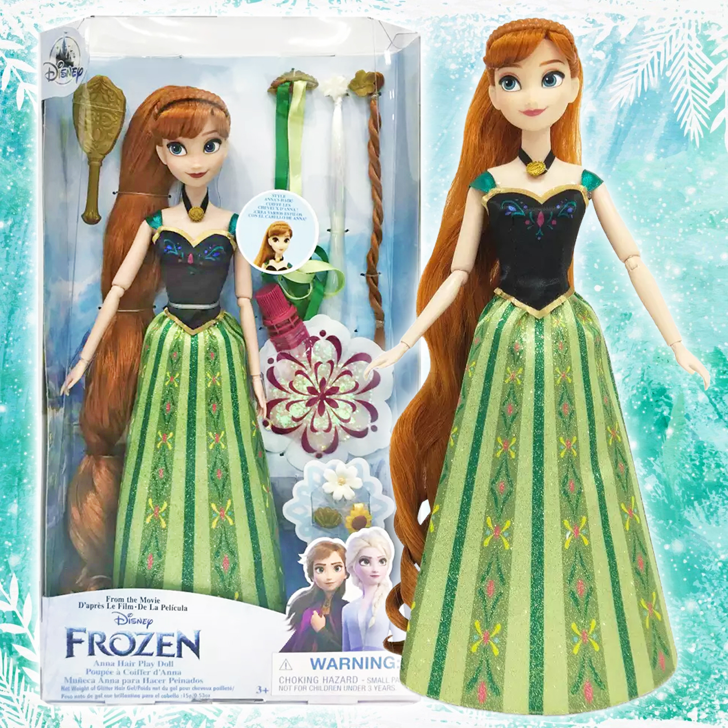 Кукла Анна Disney Frozen Магия волос B08VFR кукла mattel disney frozen холодное сердце поющая анна hlw56